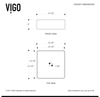 A thumbnail of the Vigo VGT1092 Vigo-VGT1092-Line Drawing - Sink