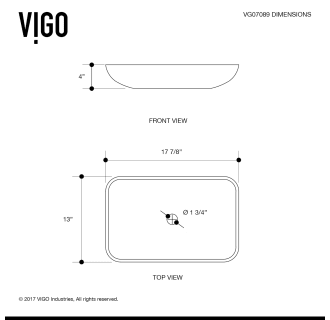 A thumbnail of the Vigo VGT1803 Vigo-VGT1803-Sink dimensions view