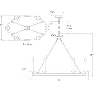 A thumbnail of the Visual Comfort CHC1603 CHC1603 Line Drawing