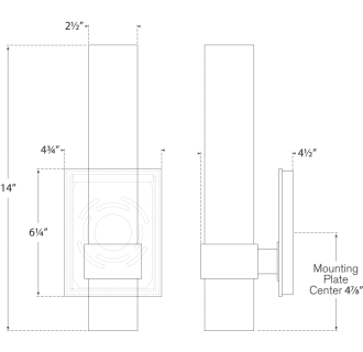 A thumbnail of the Visual Comfort S2165CG S2165CG Line Drawing