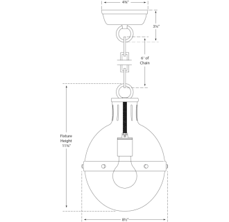 A thumbnail of the Visual Comfort TOB5062WG TOB5062WG Line Drawing