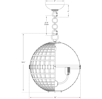 A thumbnail of the Visual Comfort ARN5003 ARN5003 Line Drawing