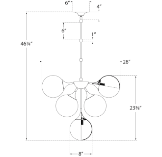 A thumbnail of the Visual Comfort ARN 5401-WG ARN 5401 Line Drawing