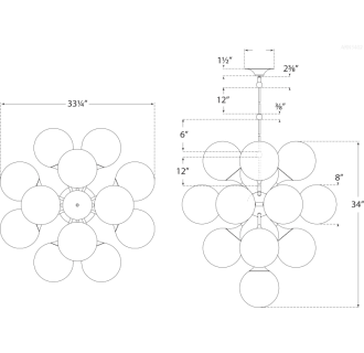 A thumbnail of the Visual Comfort ARN 5402-WG ARN 5402-WG Line Drawing