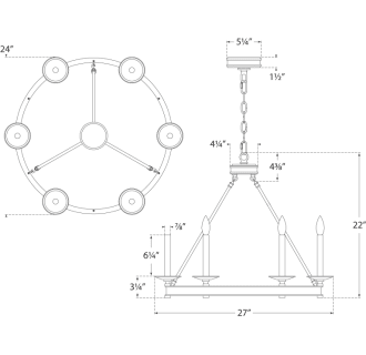 A thumbnail of the Visual Comfort CHC 1600 CHC 1600 Line Drawing