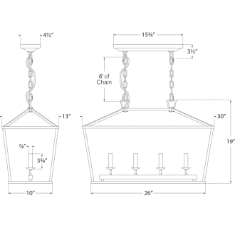 A thumbnail of the Visual Comfort CHC2168 CHC2168 Line Drawing