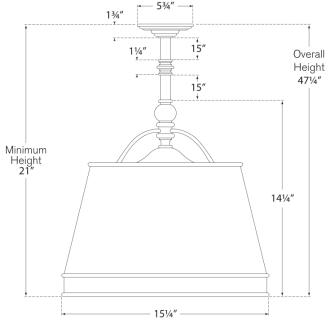 A thumbnail of the Visual Comfort CHC5101AN CHC5101AN Line Drawing