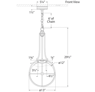 A thumbnail of the Visual Comfort CHC5478 CHC5478 Line Drawing