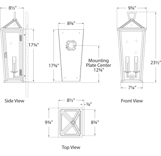 A thumbnail of the Visual Comfort CHO2791 CHO2791 Line Drawing