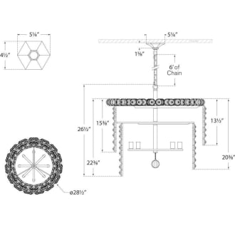 A thumbnail of the Visual Comfort JN5234 JN5234 Line Drawing