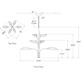 A thumbnail of the Visual Comfort JN5517 JN5517 Line Drawing