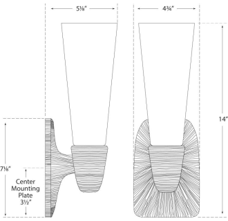 A thumbnail of the Visual Comfort KW2043WG KW2043 Line Drawing