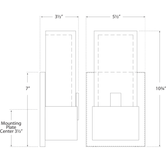 A thumbnail of the Visual Comfort KW2113ALB KW2113 Line Drawing