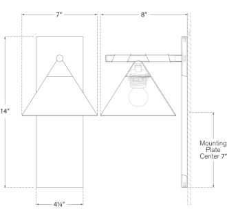 A thumbnail of the Visual Comfort KW2410 KW2410 Line Drawing