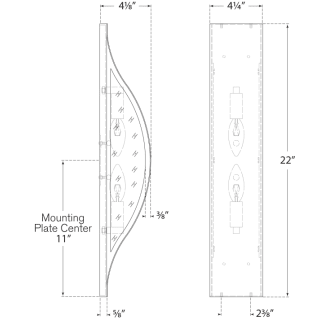 A thumbnail of the Visual Comfort KW2702 KW2702 Line Drawing