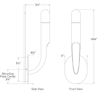 A thumbnail of the Visual Comfort KW2745 KW2745 Line Drawing