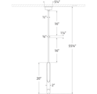 A thumbnail of the Visual Comfort KW5740 KW5740 Line Drawing