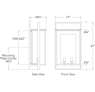 A thumbnail of the Visual Comfort S 2193-CG S 2193-CG Line Drawing