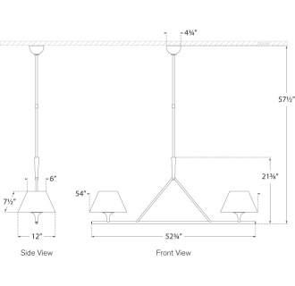 A thumbnail of the Visual Comfort S5405 S5405 Line Drawing