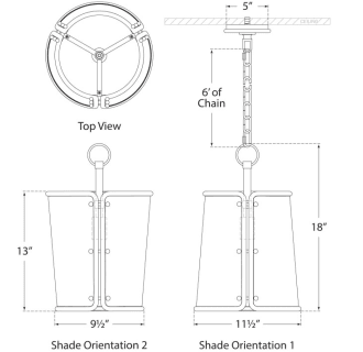 A thumbnail of the Visual Comfort S5645 S5645 Line Drawing