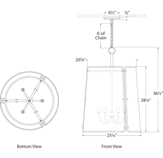 A thumbnail of the Visual Comfort S5646 S5646 Line Drawing