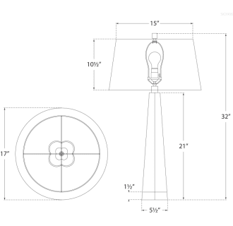 A thumbnail of the Visual Comfort SK3906 SK3906 Line Drawing