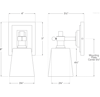 A thumbnail of the Visual Comfort TOB2152WG TOB2152WG Line Drawing