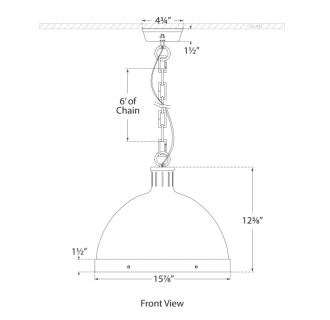 A thumbnail of the Visual Comfort TOB5071 TOB5071 Line Drawing