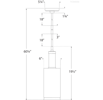 A thumbnail of the Visual Comfort TOB5099 TOB5099 Line Drawing