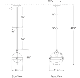 A thumbnail of the Visual Comfort TOB5745 TOB5745 Line Drawing