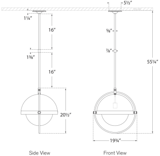 A thumbnail of the Visual Comfort TOB5747 TOB5747 Line Drawing