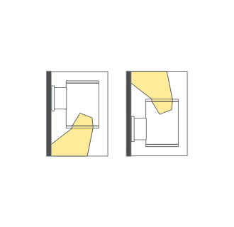 A thumbnail of the WAC Lighting DC-WS05-UB WAC Lighting-DC-WS05-UB-Light Direction Diagram