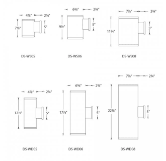 A thumbnail of the WAC Lighting DS-WD05-FA WAC Lighting-DS-WD05-FA-Line Drawing