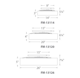 A thumbnail of the WAC Lighting FM-13120 Line Drawing