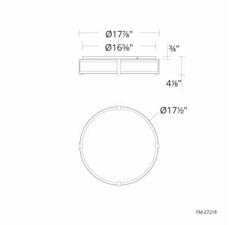 A thumbnail of the WAC Lighting FM-27218 Line Drawing