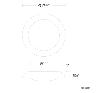 A thumbnail of the WAC Lighting FM-49118 Line Drawing