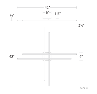 A thumbnail of the WAC Lighting FM-73142 Line Drawing