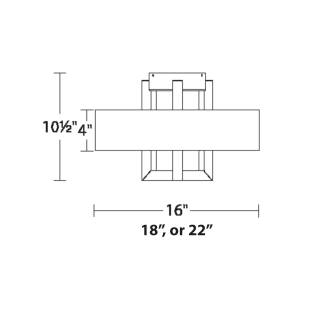 A thumbnail of the WAC Lighting FM-96916 Line Drawing