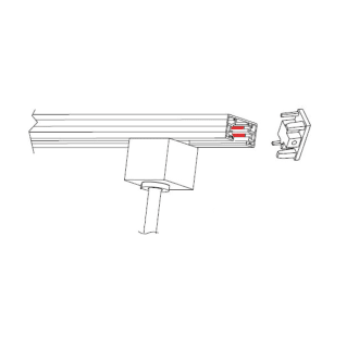 A thumbnail of the WAC Lighting H-ENDCAP WAC Lighting-H-ENDCAP-Line Drawing