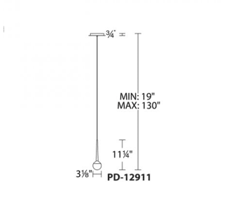 A thumbnail of the WAC Lighting PD-12911 Line Drawing