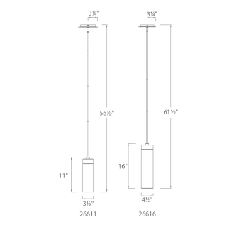 A thumbnail of the WAC Lighting PD-26611 Line Drawing