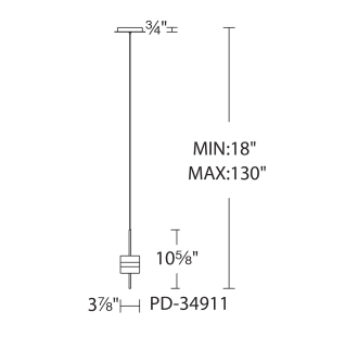 A thumbnail of the WAC Lighting PD-34911 Line Drawing