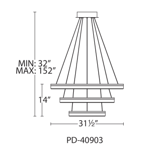A thumbnail of the WAC Lighting PD-40903 Line Drawing