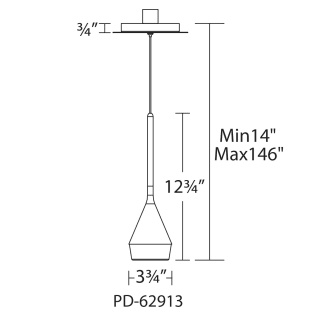 A thumbnail of the WAC Lighting PD-62913 Line Drawing