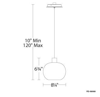 A thumbnail of the WAC Lighting PD-98908 Line Drawing