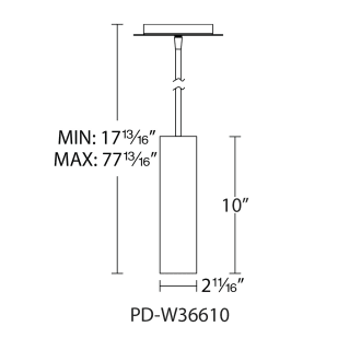 A thumbnail of the WAC Lighting PD-W36610 Line Drawing