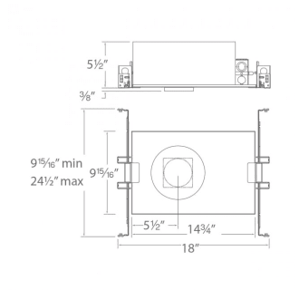 A thumbnail of the WAC Lighting R2RCL-EM WAC Lighting-R2RCL-EM-Line Drawing