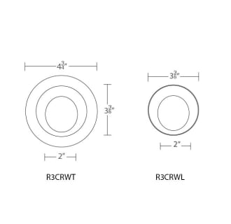 A thumbnail of the WAC Lighting R3CRWL WAC Lighting-R3CRWL-Line Drawing