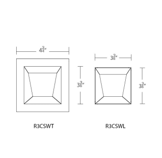 A thumbnail of the WAC Lighting R3CSWL WAC Lighting-R3CSWL-Line Drawing