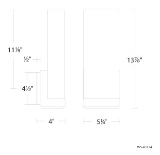 A thumbnail of the WAC Lighting WS-43114-27 Line Drawing